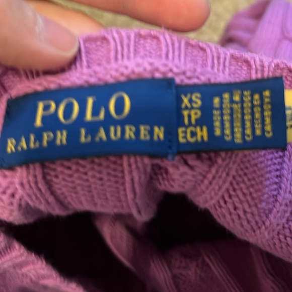 Ralph Lauren cable knit purple sweater - Picture 3 of 3